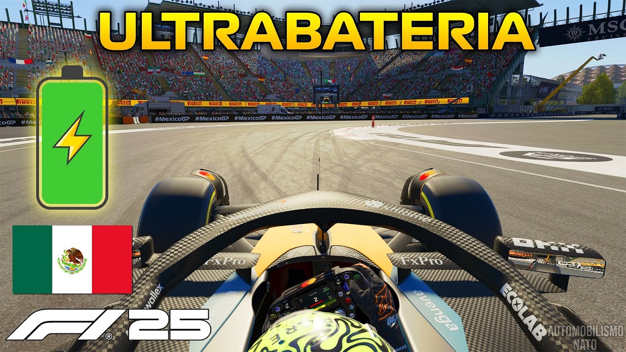 [ERS] Mapa COMPLETO de uso da Bateria no F1 25 - Circuito Ermanos Rodríguez - GP do México!!!