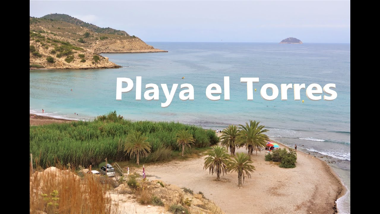 Playa el Torres /4k/, Villajoyosa, Alicante