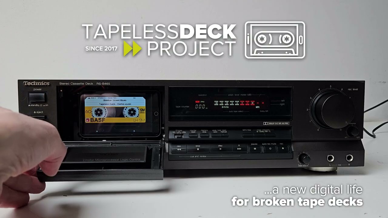 Technics RS-B465 converted into MP3/FLAC player and STREAMER with SPOTIFY - Tapeless Deck Project