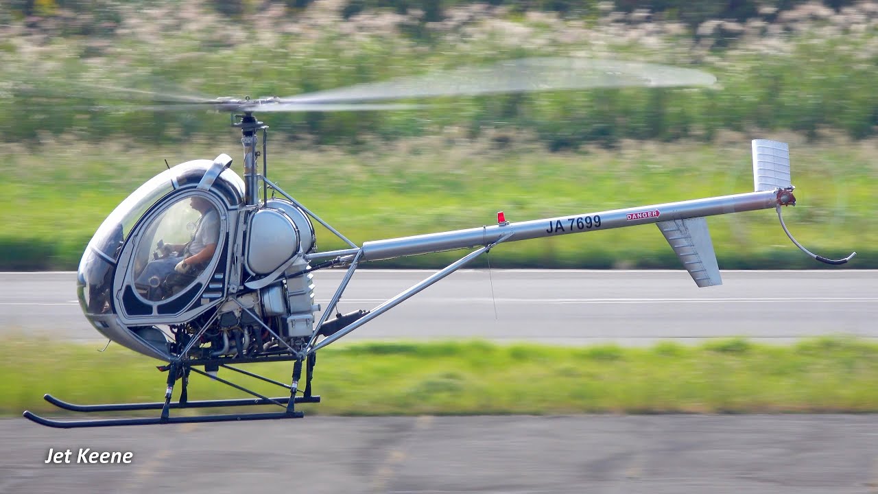 Schweizer 269C Helicopter Takeoff & Landing