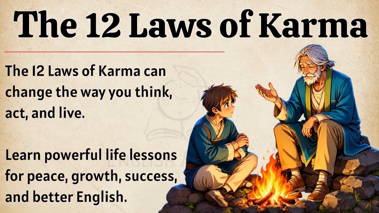 The 12 Laws Of Karma | Powerful Life Lessons For Peace, Growth, And Success | Speak English Daily ✅️