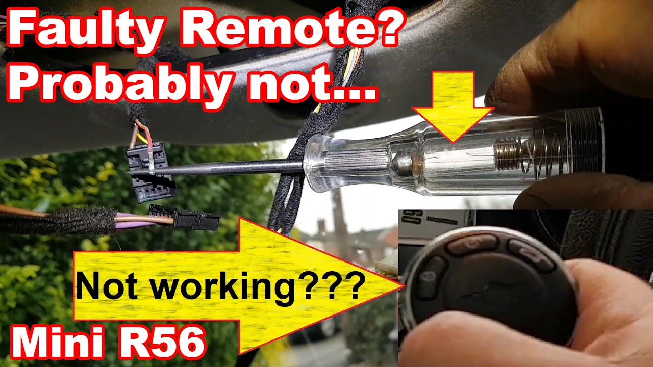 Mini Cooper R56 remote not working... Fault finding and repair.
