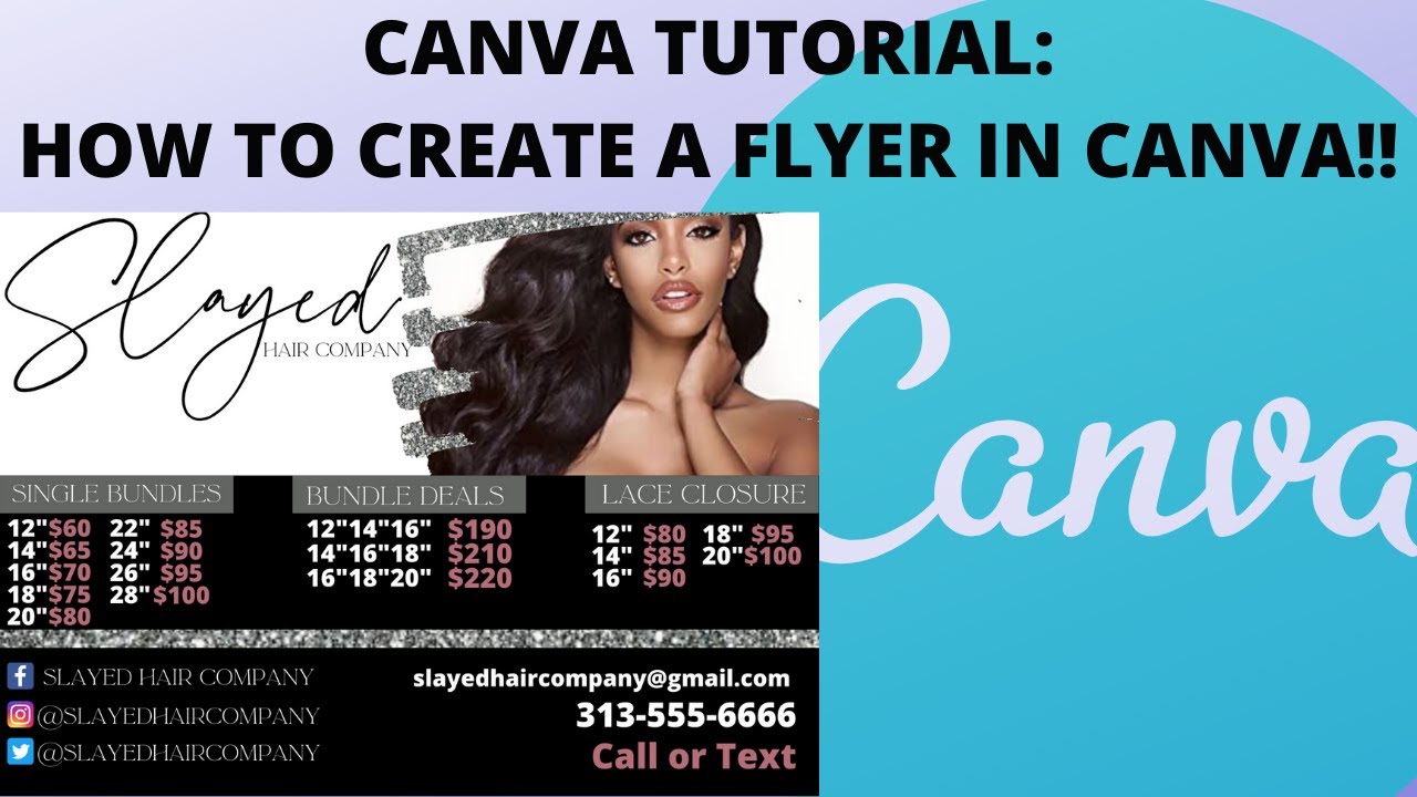CANVA TUTORIAL: How to create a flyer in Canva!!