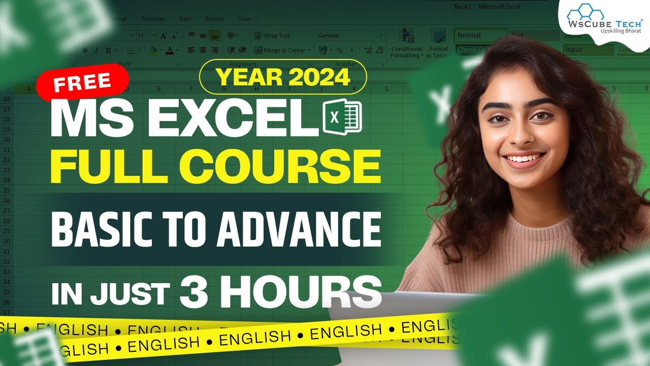 MS EXCEL Full Course for Beginners in 3 HOURS (FREE) - 2024 Edition