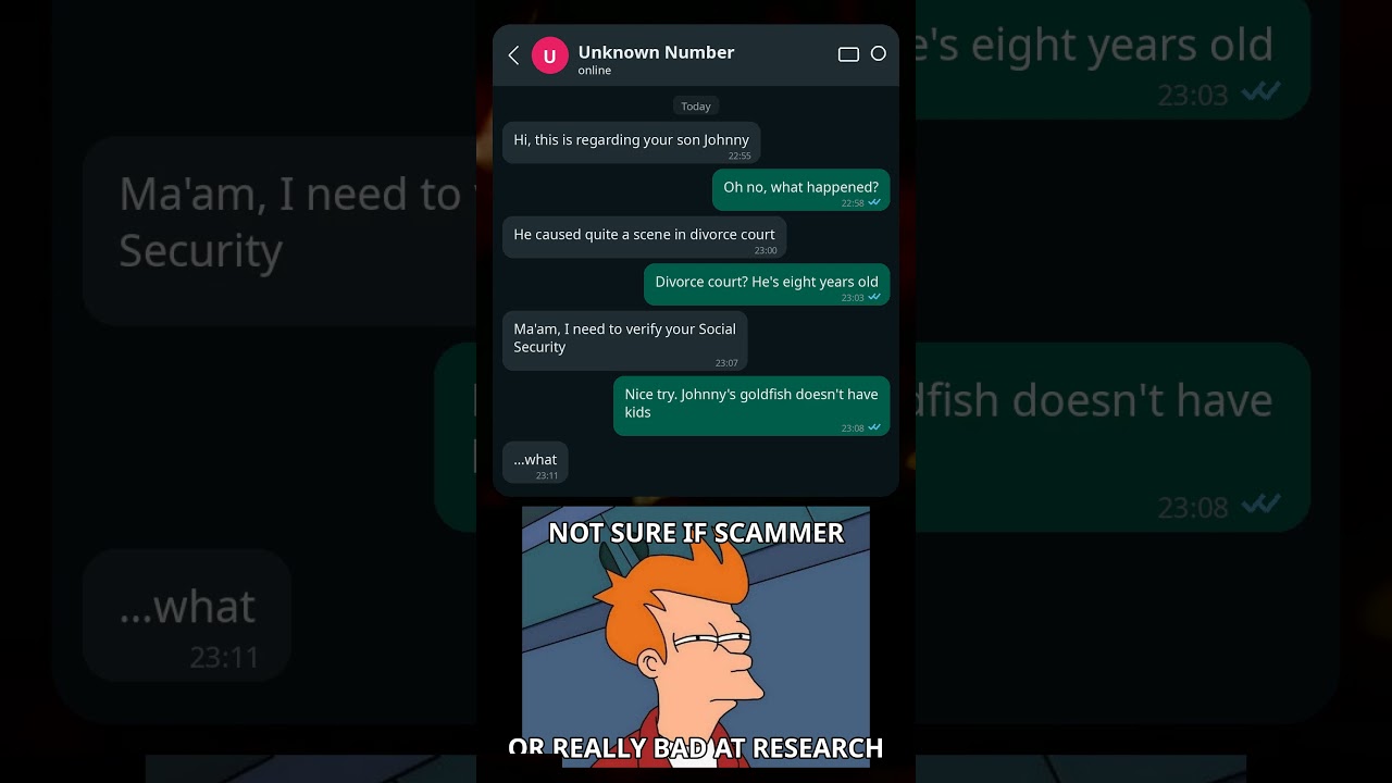 📱 Scammer Picked The Wrong Parent #memes #funny #texts