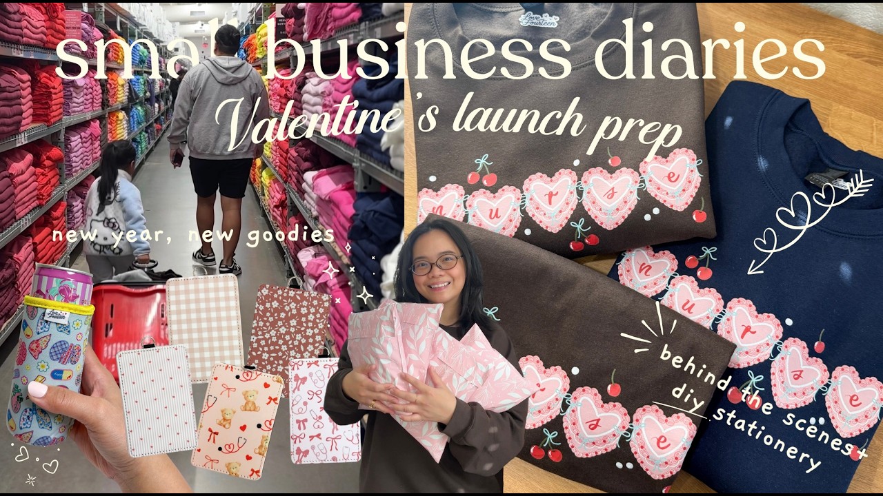 What Valentine's Launch Prep Looks Like for Our Small Biz | Healthcare Inspired Apparel&Accessories