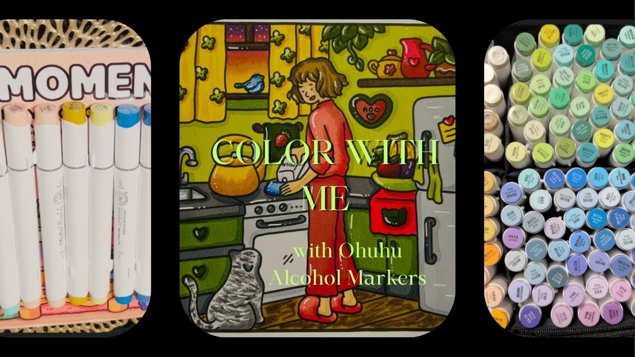 Color With Me | Coco Wyo GIRL MOMENTS | Ohuhu Alcohol Markers