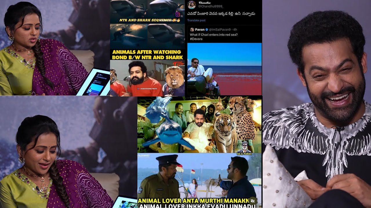 Ntr Hilarious Reaction To Devara Movie Memes | Devara Team Interview With Suma | iDream Gold