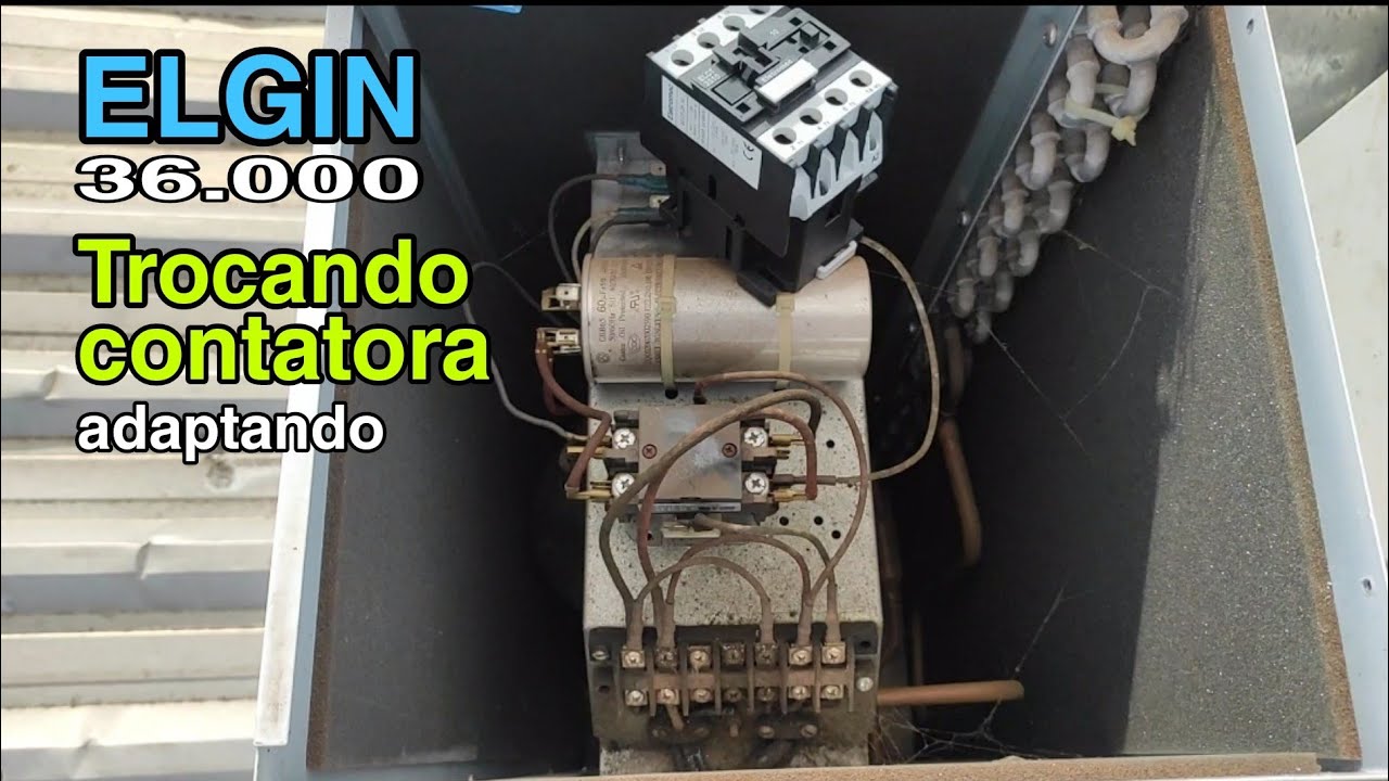 Adaptando contatora no ar piso teto 36.000 BTUs Elgin