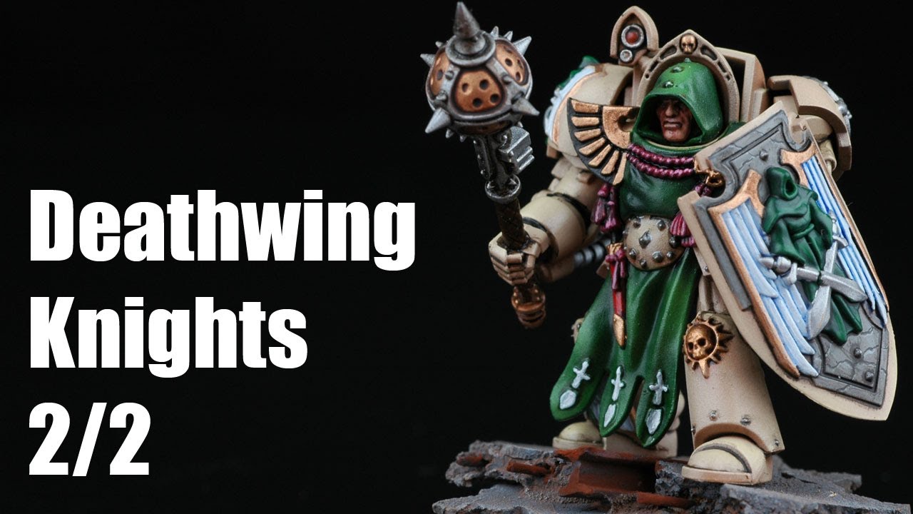 How to paint Deathwing Knights? Dark Angels Warhammer 40k Airbrush Tutorial 2/2