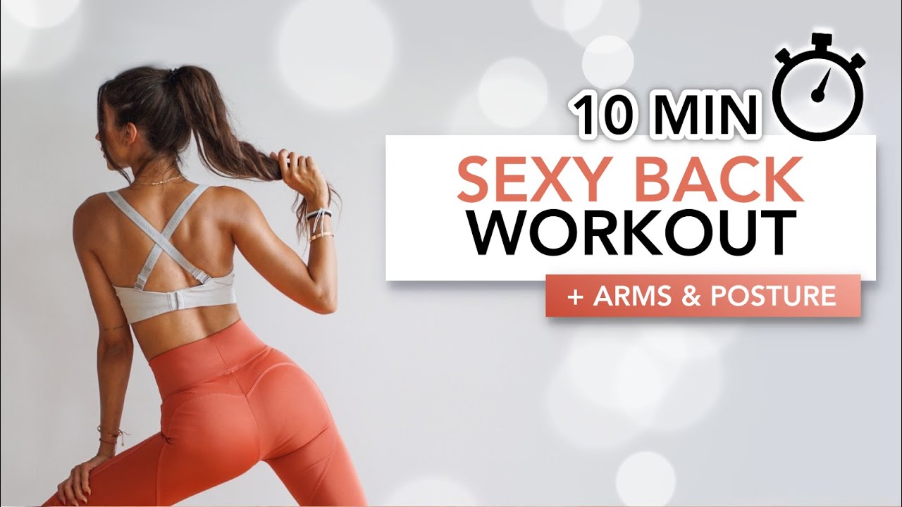 10 MIN SEXY BACK & ARMS WORKOUT (+ Improves Your Posture) | Eylem Abaci