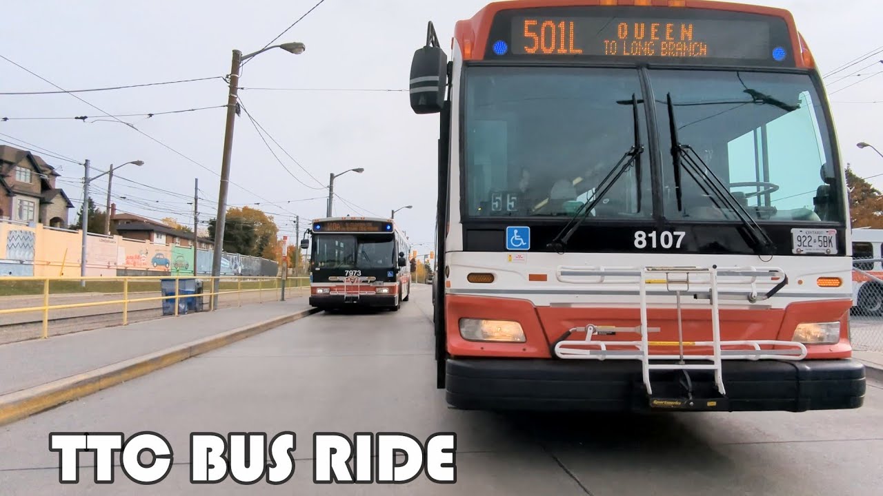 TTC Route 501 Bus Ride From Long Branch Loop To Dufferin