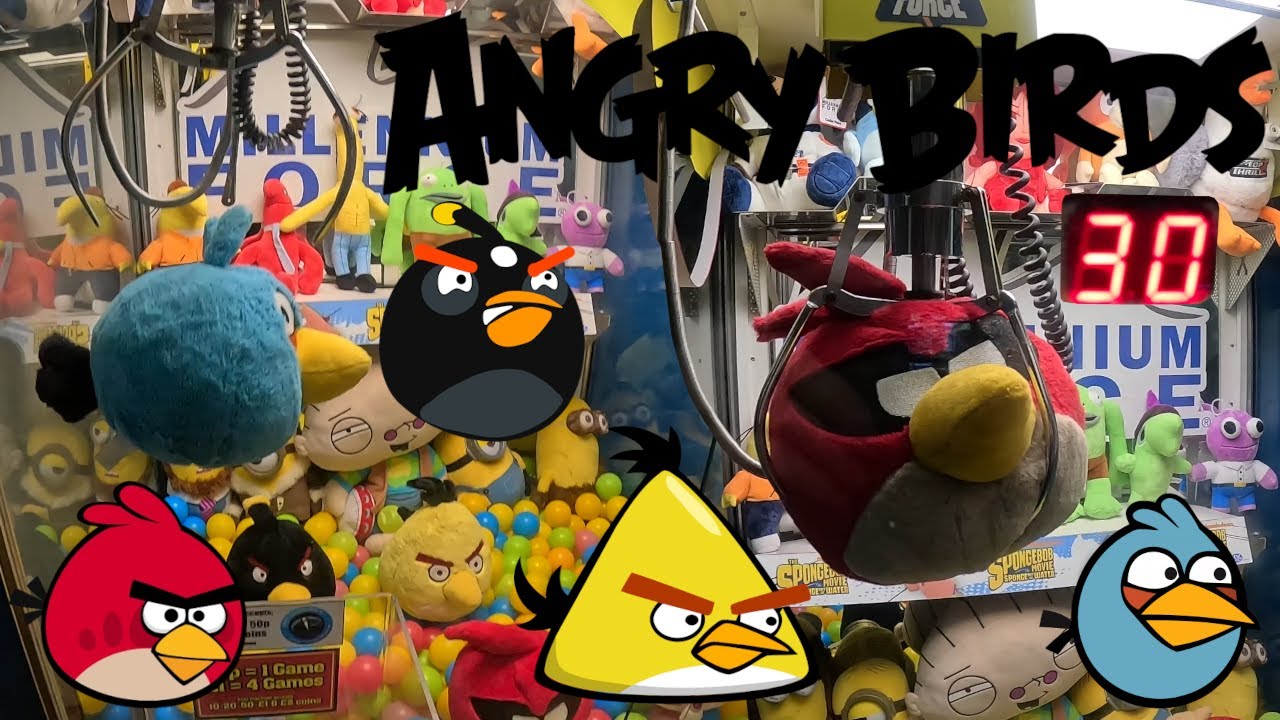 30 PLAY CHALLENGE ON ANGRY BIRDS MAXX GRAB CLAW MACHINE