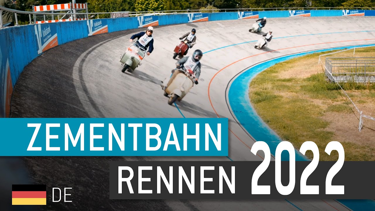 Vespa Zementbahn-Rennen 2022 auf dem Diatest Velodrom in Darmstadt 🛵 {deutsch}