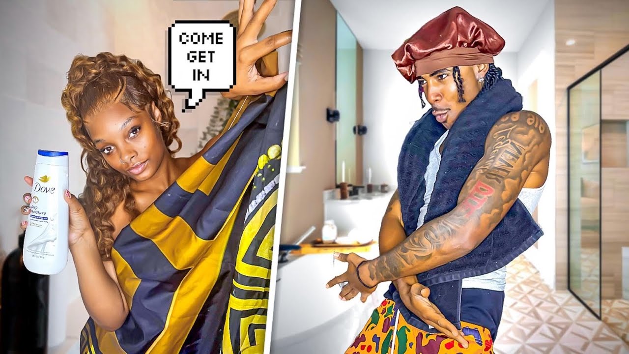 ASKING MY BF TO GET IN THE SHOWER WITH ME PRANK 💦😍 *CRAZY REACTION*