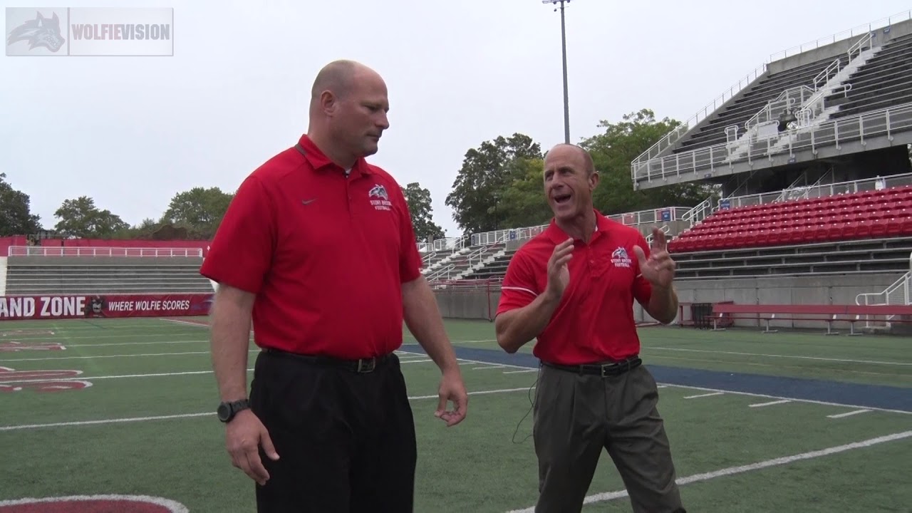 100 yards with Stony Brook head coach Chuck Priore