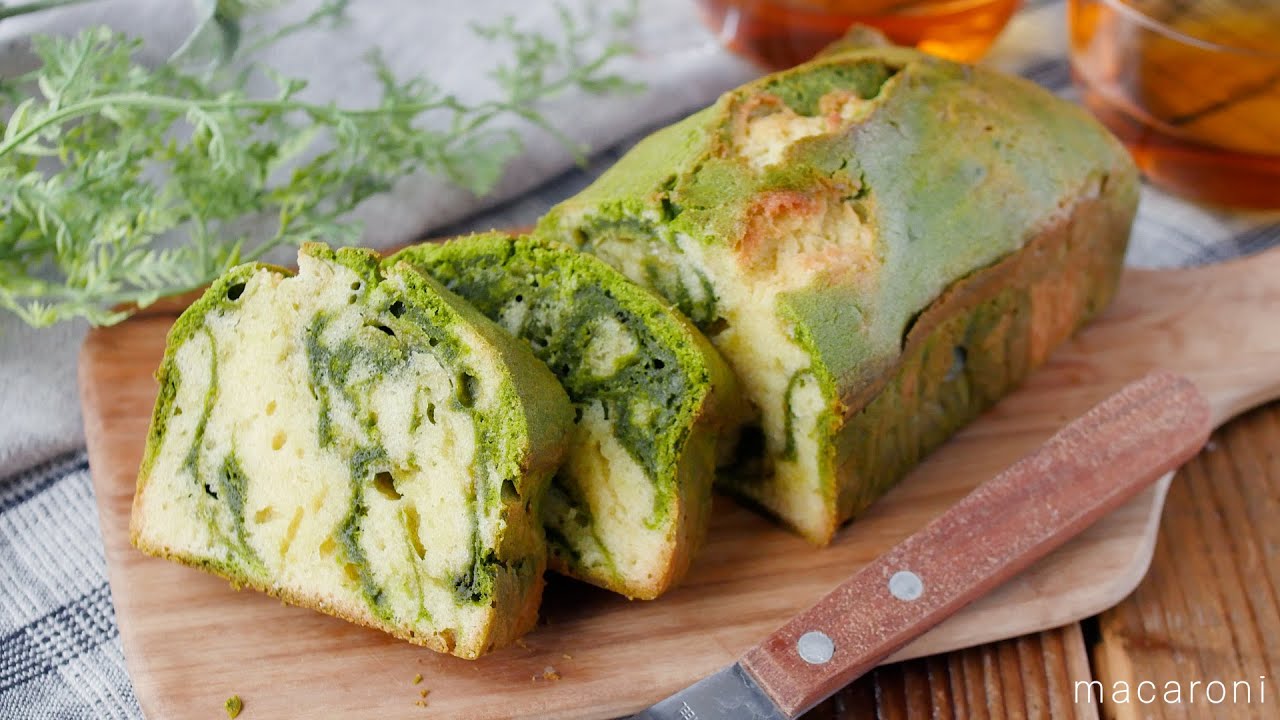 【抹茶のマーブルパウンドケーキ】マーブル模様がポイント！しっとりした食感と抹茶の香りがたまらない♪｜macaroni（マカロニ）