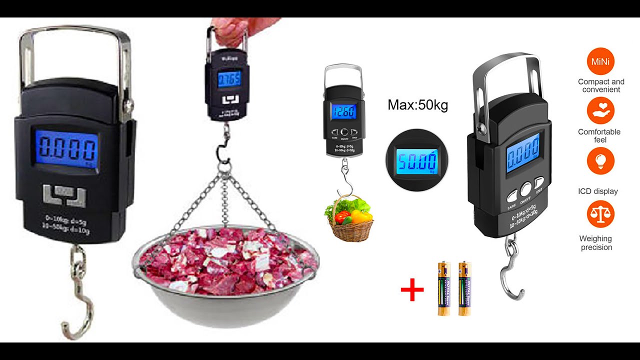 Portable Electronic Scale - Digital Weight Machine 50KG