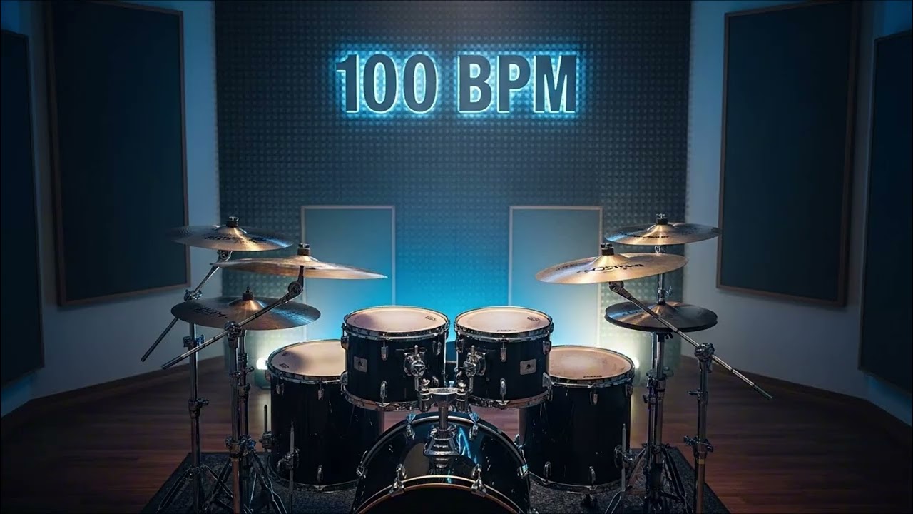 Drum Backing Track 100 BPM - Pop Simple Beat