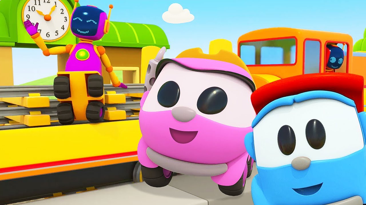 Leo the Truck builds a railway for trains! Leo the Truck cartoon for kids. NEW EPISODES in English.