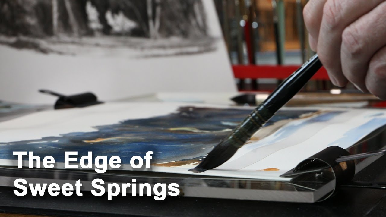 The Edge of Sweet Springs watercolor demo by David Massey