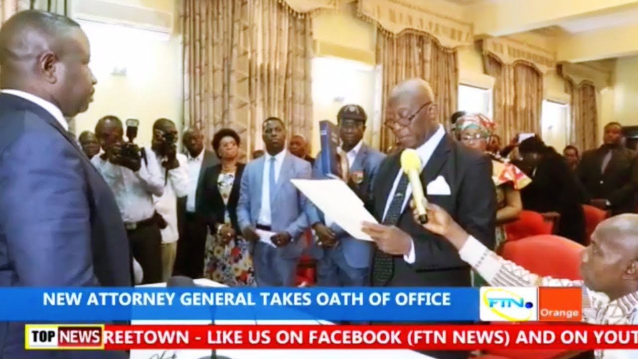 Mr Charles Francis Margai Attonery General Takes Oath Of Office