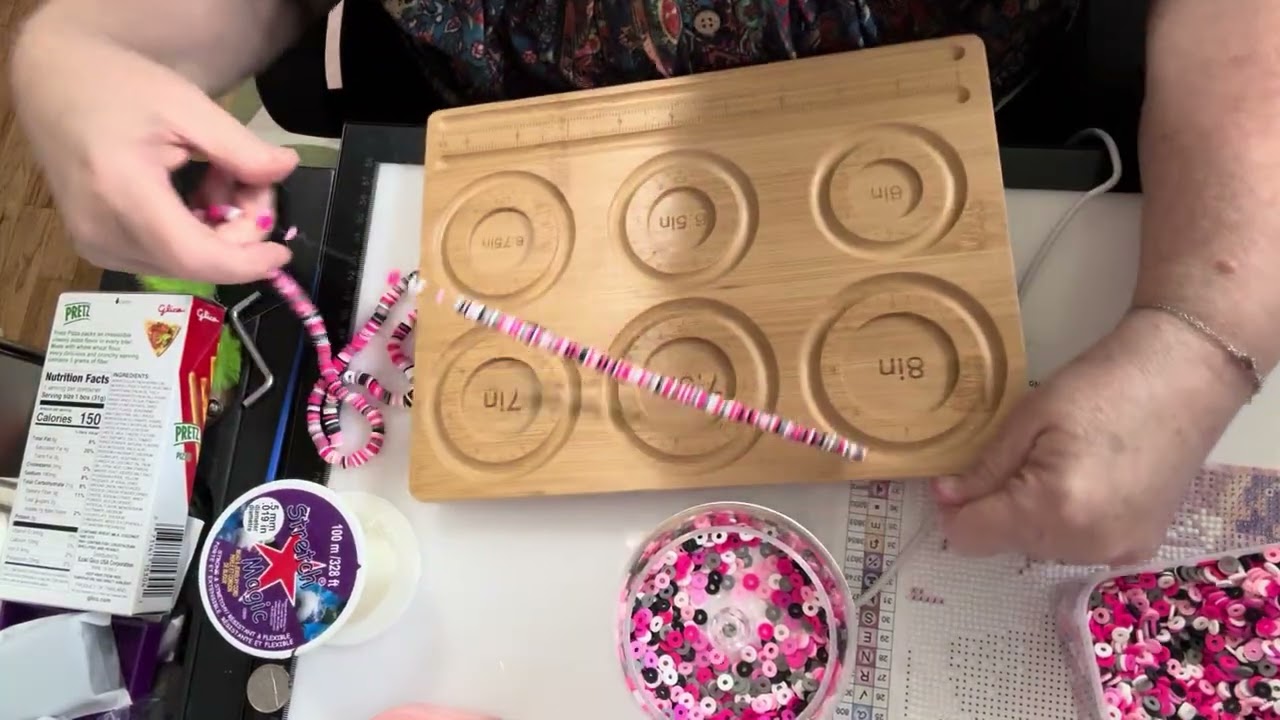 Let’s spin pink themed clay beads