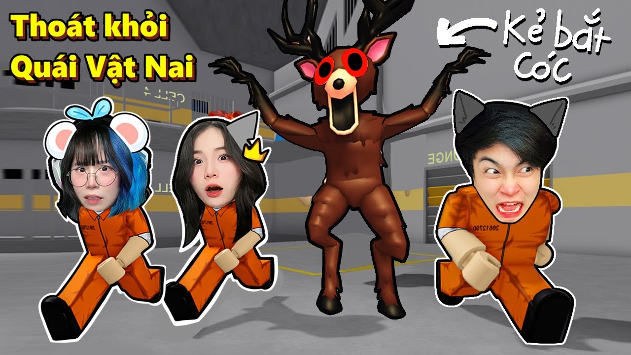 Simmy Và Sammy Siro Thoát Khỏi Nhà Tù QUÁI VẬT NAI BẮT CÓC Trong Roblox 🦌‼️