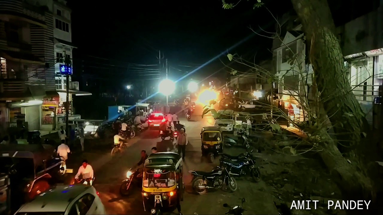 Sanawad city night view timelapse by Amit pandey and pranjal choudhary shooted on redmi note 5 pro