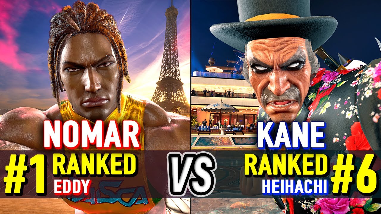 T8 🔥 NOMAR (#1 Ranked Eddy) vs KANE (#6 Ranked Heihachi) 🔥 Tekken 8 High Level Gameplay