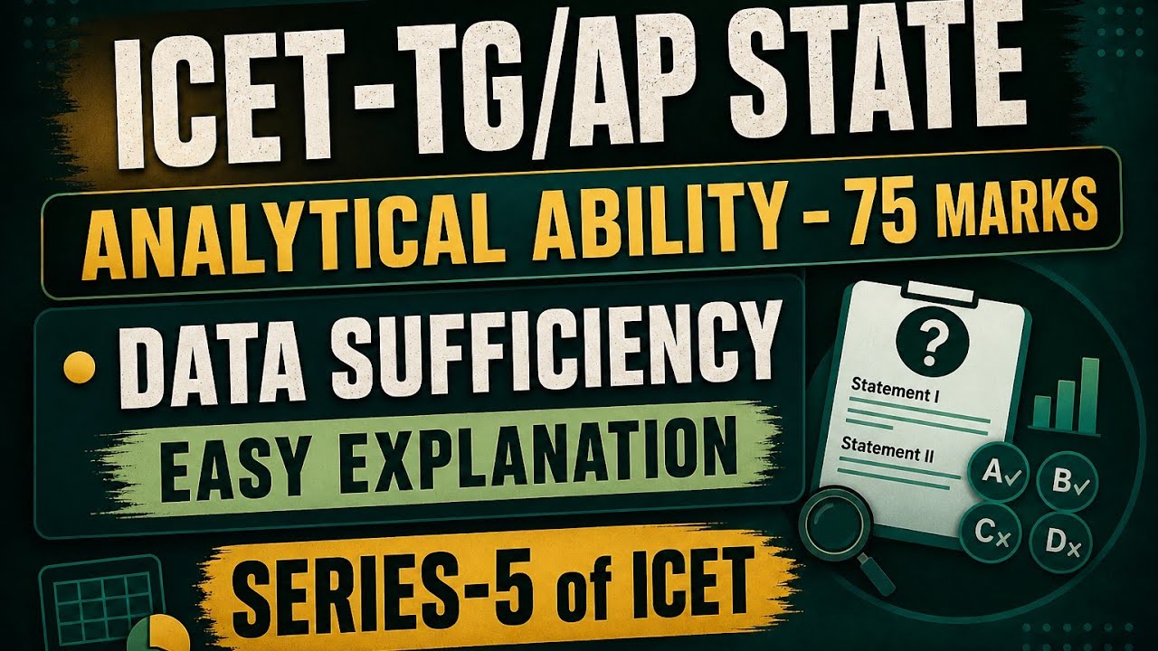DATA SUFFICIENCY|ANALYTICAL ABILITY| ICET| #easy #icet #icetpreparationtips