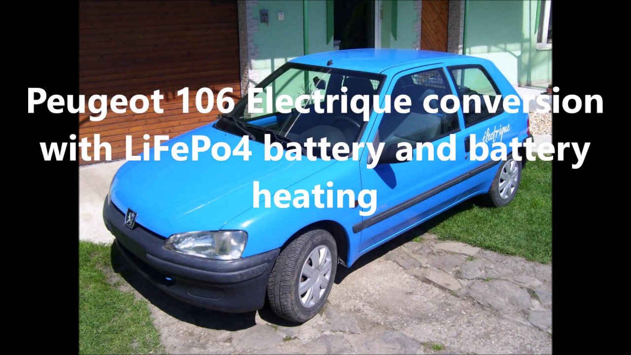 Gabacar: Peugeot 106 Electrique Conversion with LiFePo4 and battery heating