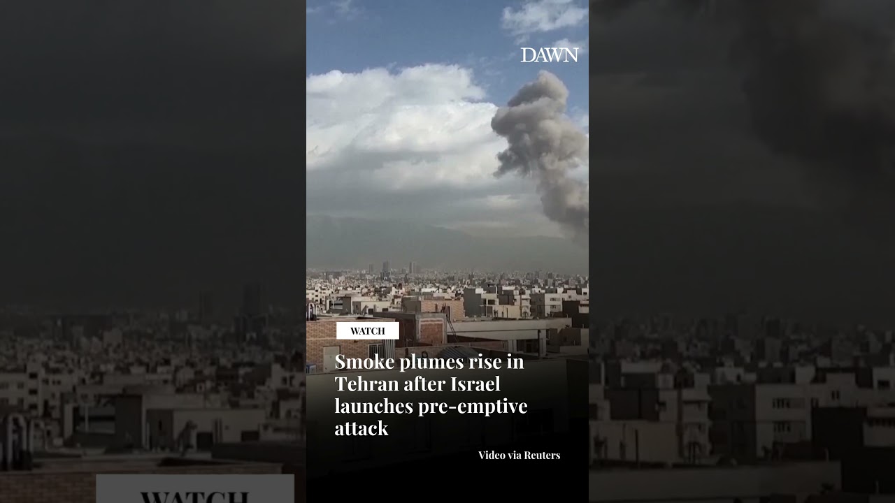 Smoke plumes rise in Tehran after Israel launches pre-emptive attack