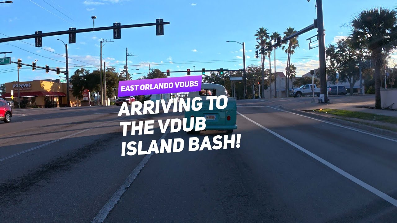 The East Orlando VDub group arriving at the VDub Island Bash Car Show in Daytona Florida.