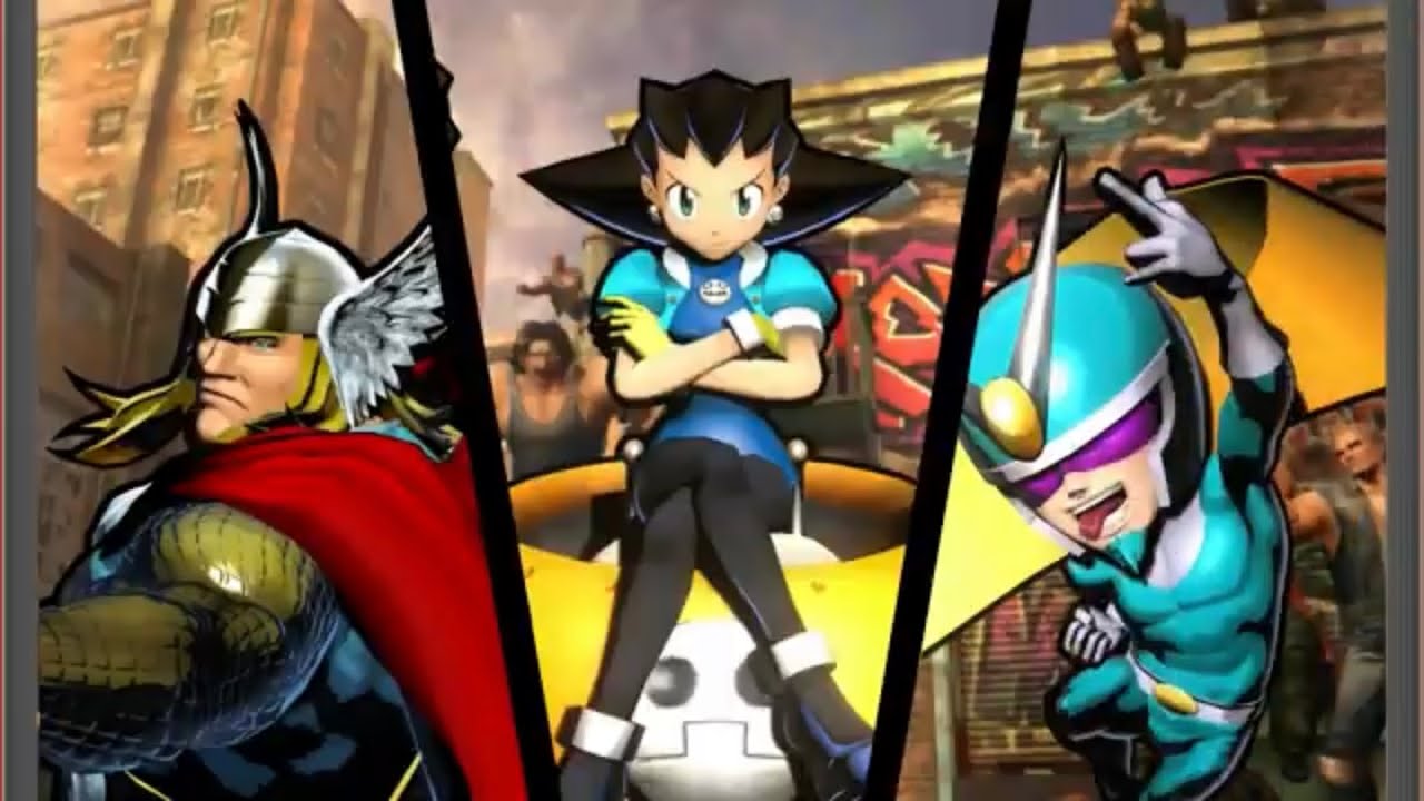 Ultimate Marvel vs Capcom 3: Tron Bonne, Thor, and Viewtiful Joe arcade playthrough