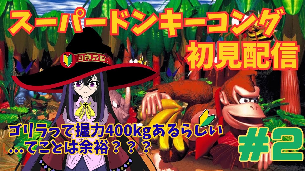【スーパードンキーコング】 4-2クリスタルトンネルから！！猿でクリアできるんなら、余裕でクリアできると思っていました。day2