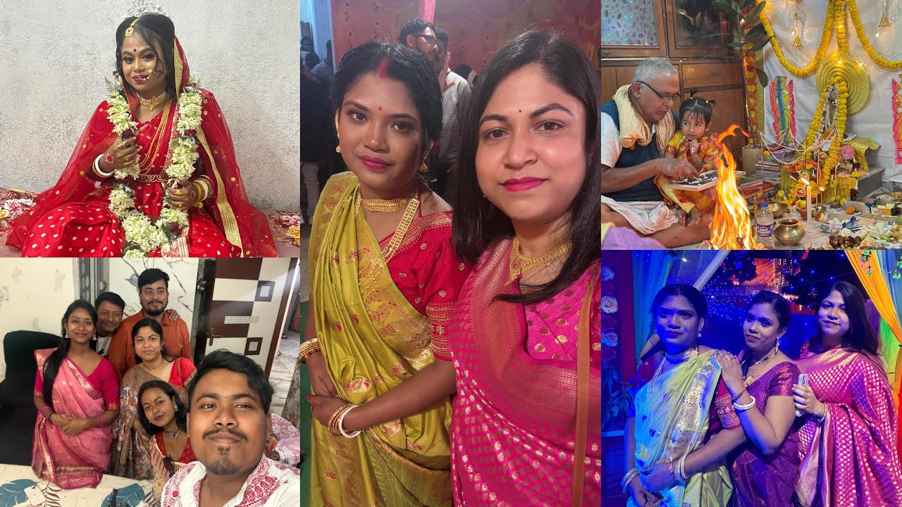 সকালে সুপর্ণার বাড়ি সরস্বতী পুজো আবার রাতে ননদের বাড়ি বিয়ের নিমন্ত্রণ এ গেলাম 