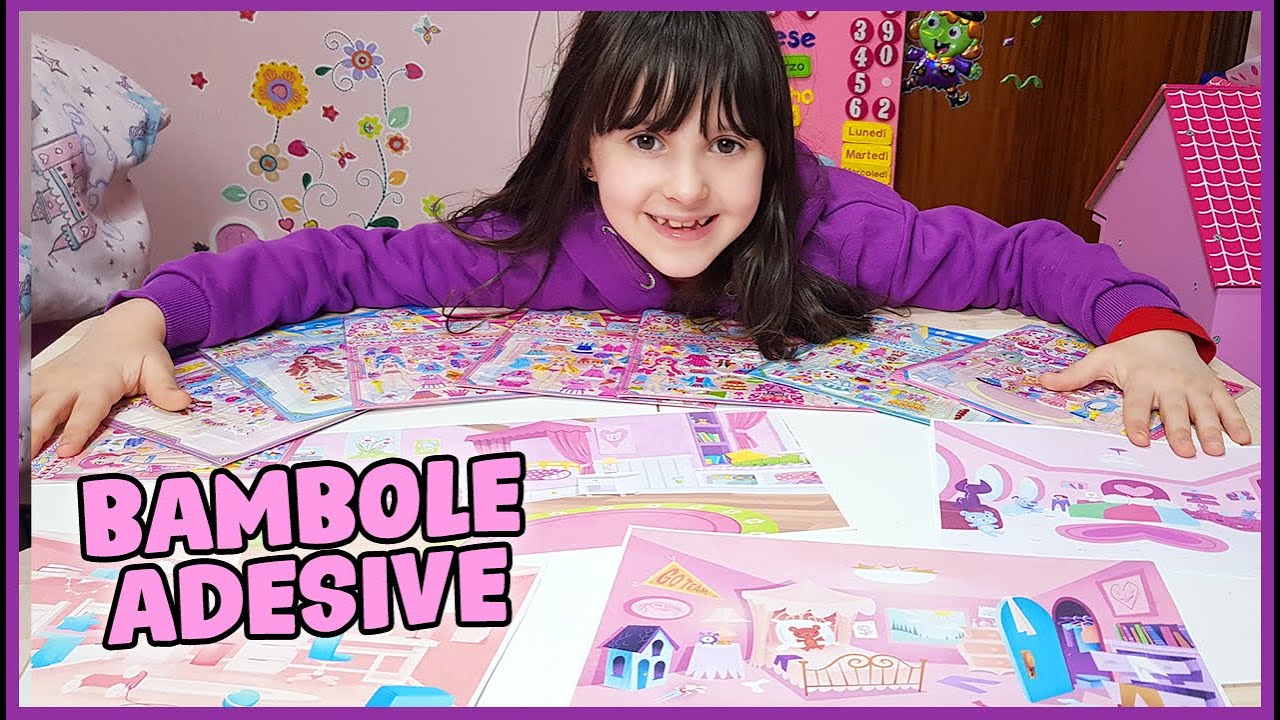 Giochi con gli stickers! Bamboline e pigiama party