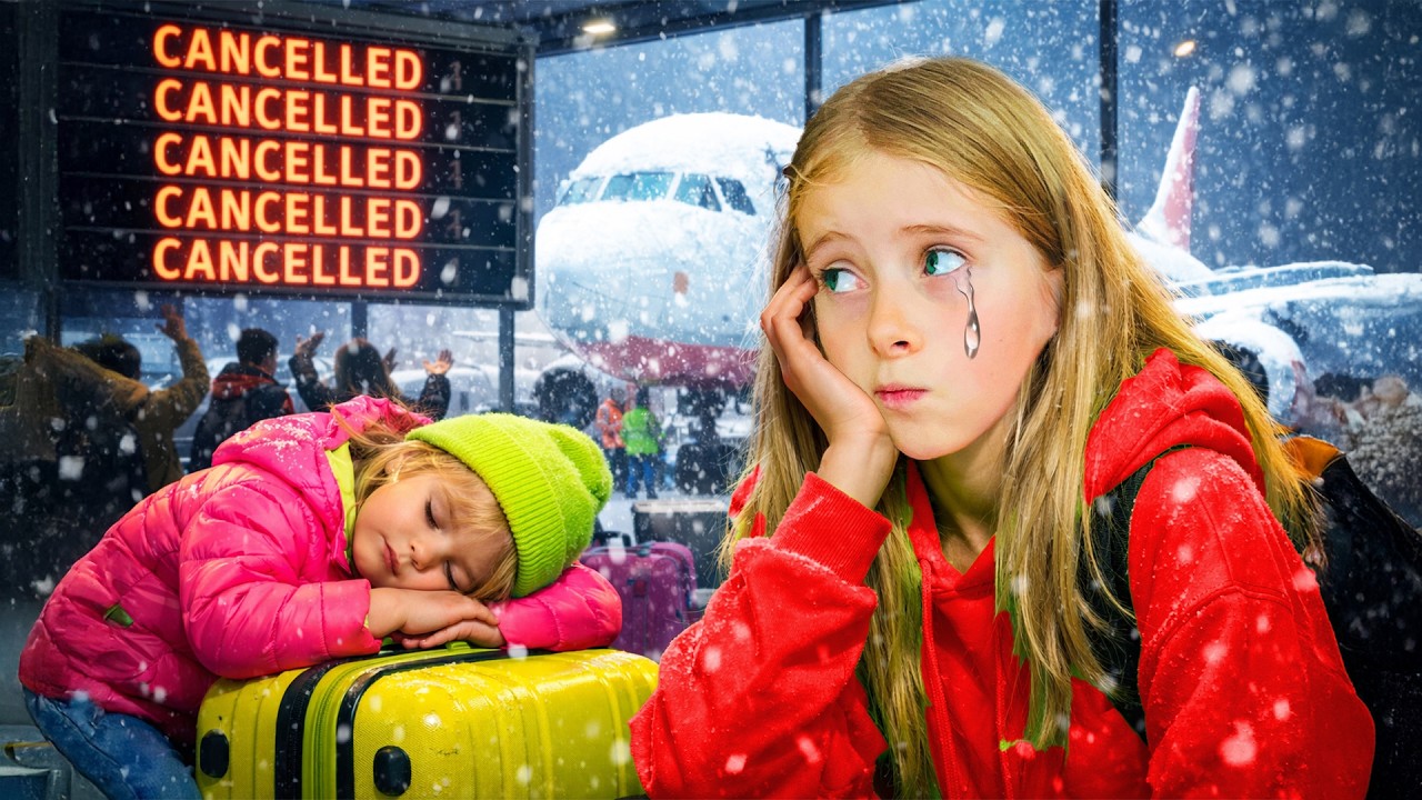 ✈️ Zbor ANULAT 🤳 Telefon FURAT 🧳 2 Valize DISTRUSE 🤯 DORMIM în AEROPORT 😭