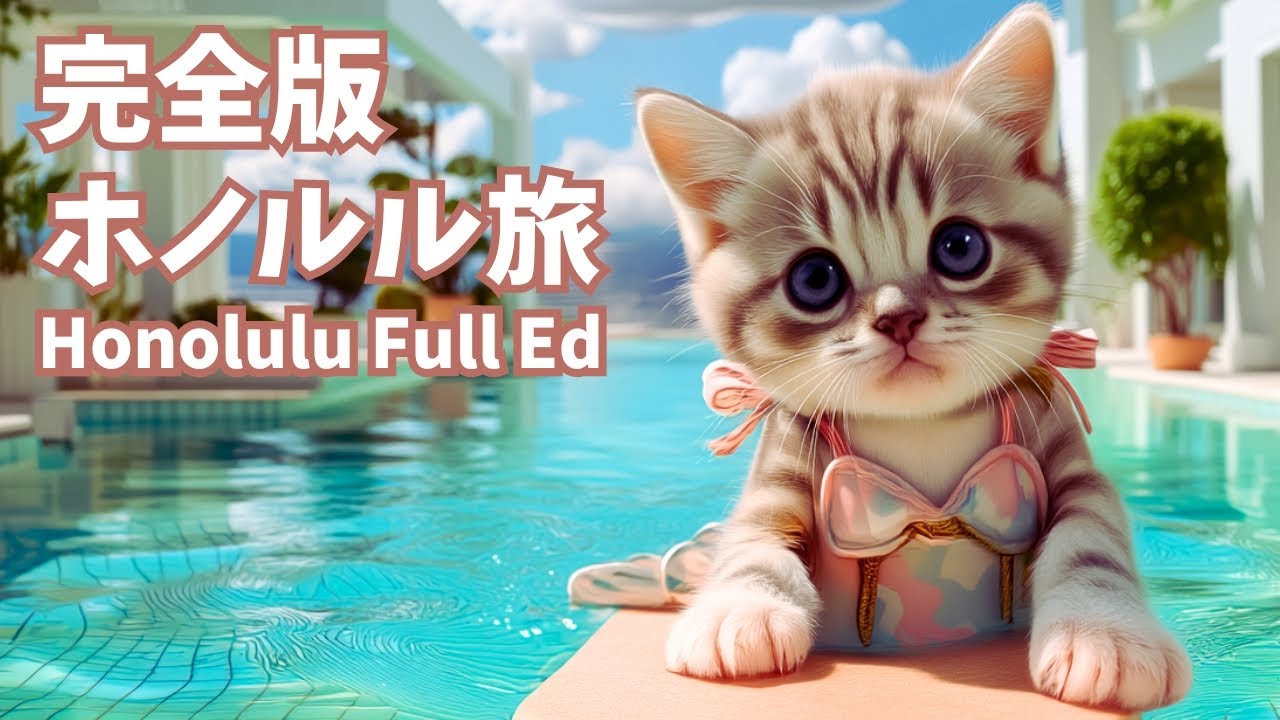 セレブ子猫るるの旅『ホノルル編』 | Jet-Set Kitten Lulu: Honolulu Edition #aicat #ai猫 #luxurytravel