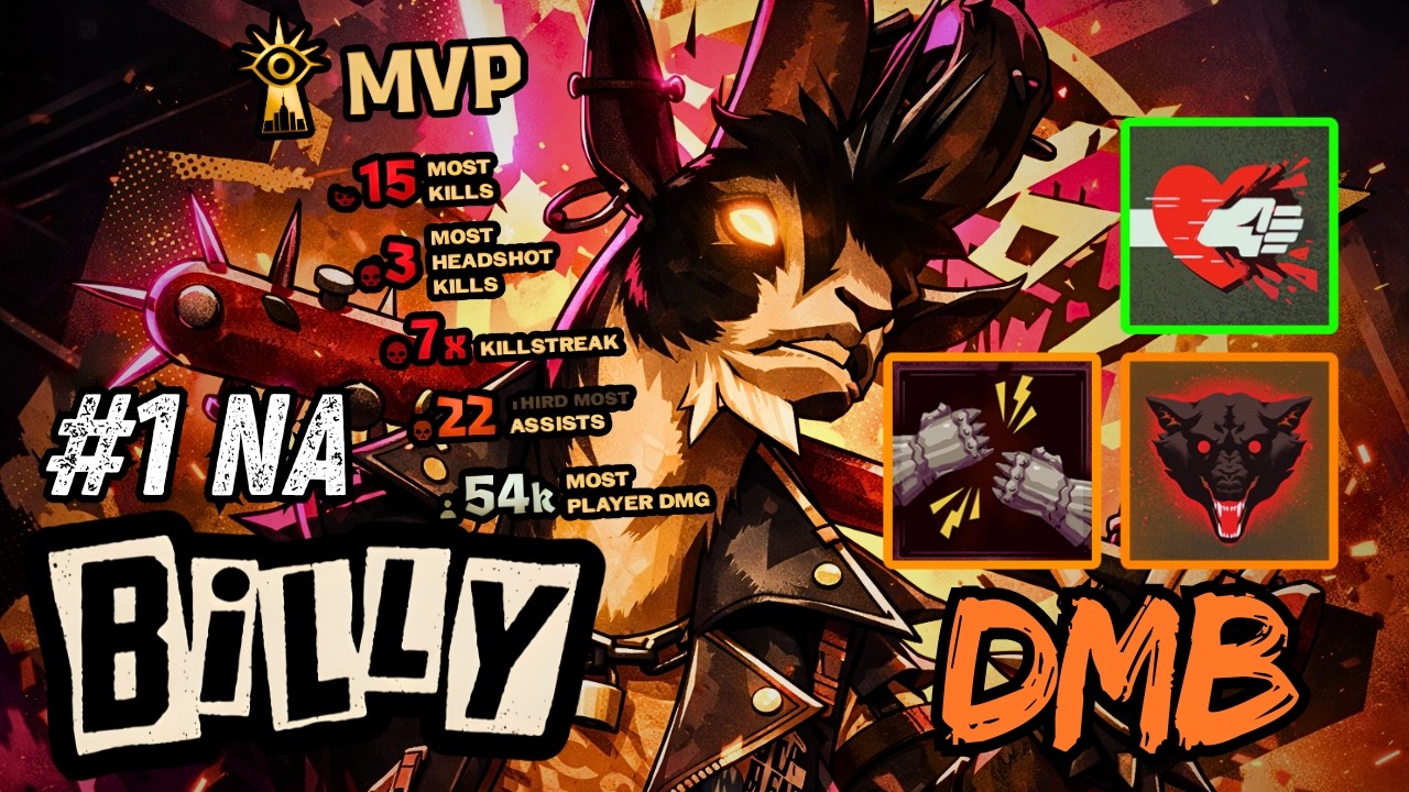 DMB Billy GOAT 🐐 15/7/22 MVP & 54K DAMAGE | High MMR Deadlock