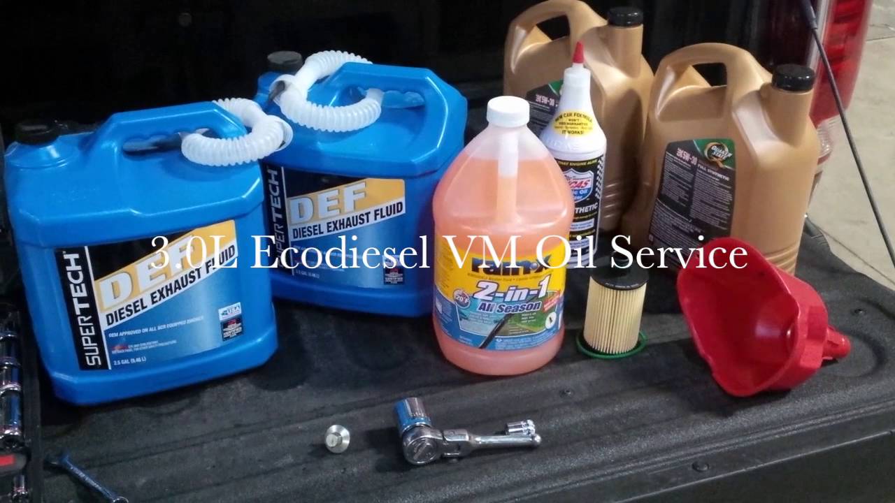 3.0l Ecodiesel oil change complete service