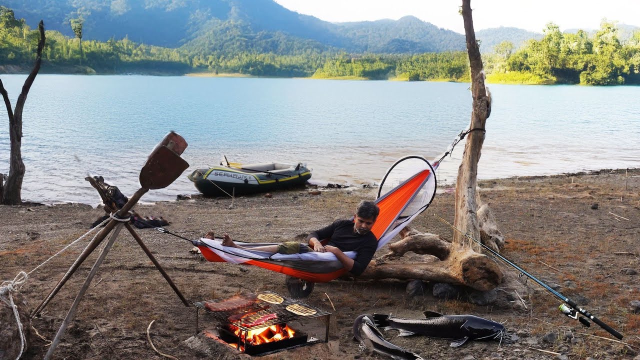 एक धम्माल  फिशिंग,कुकिंग आणि कॅम्पिंग चा व्हिडिओ, amazing fishing cooking and camping video...