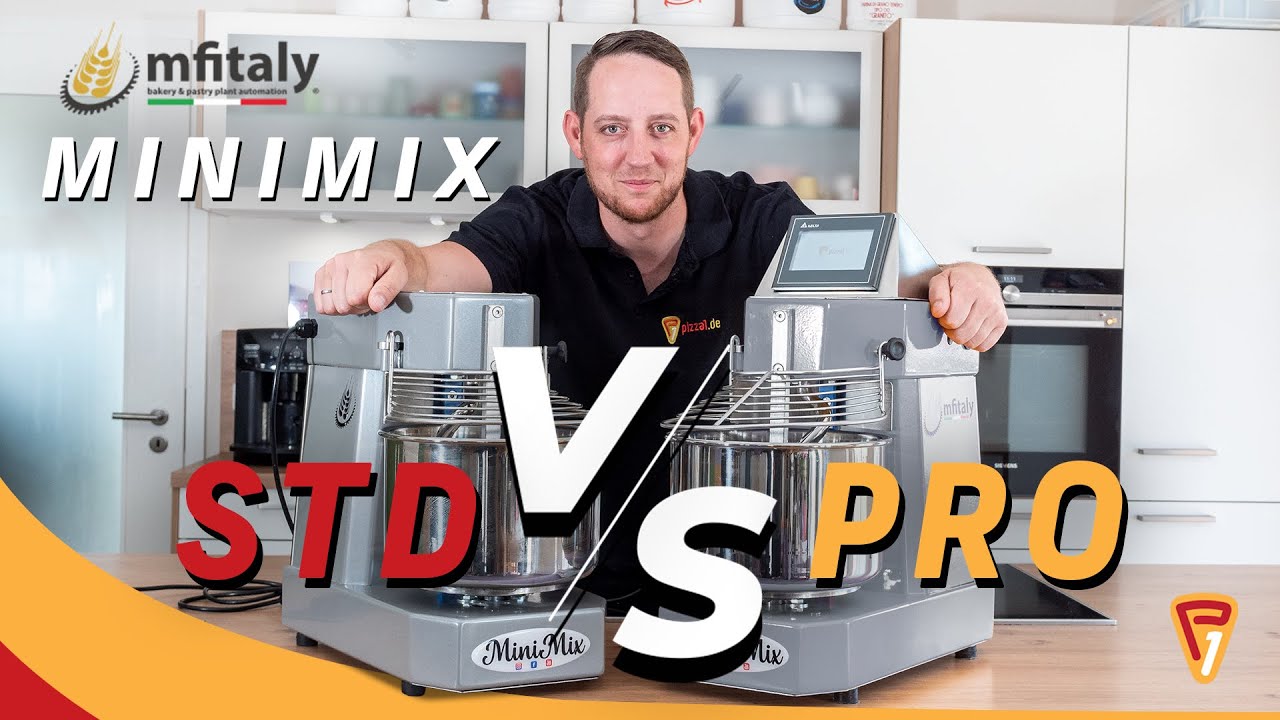 MFItaly MINIMIX Standard VS PRO Spiral Knetmaschinen / Sprialkneter im Vergleich