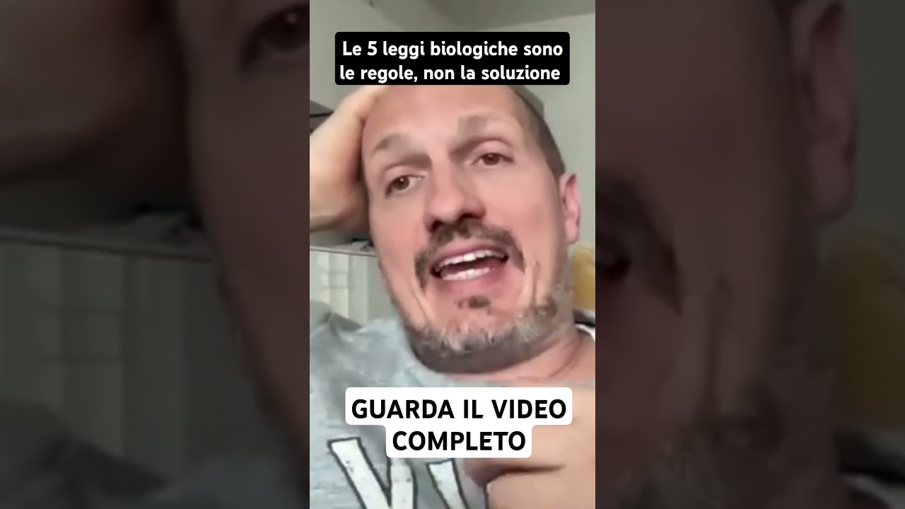 Le 5 leggi biologiche sono le regole non la soluzione - Matteo Penzo