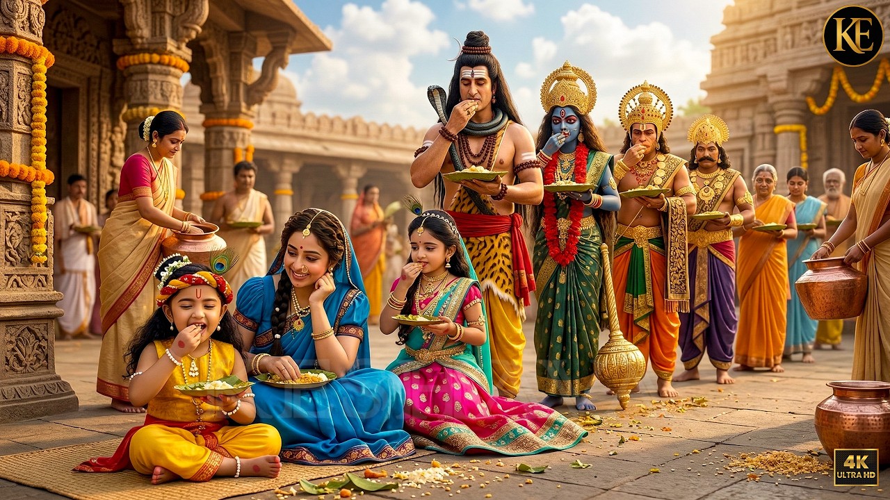 “जब मंदिर के प्रसाद में बाल कान्हा संग भोजन करने पहुंचे शिव जी” || Yashomati Maiyaa Ke Nandlala ||