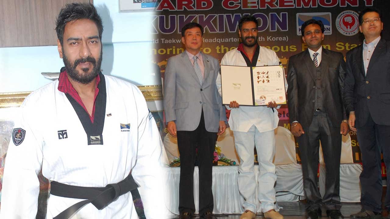 Wow! Ajay Devgn Honored Black Belt By The Taekwondo Masters
