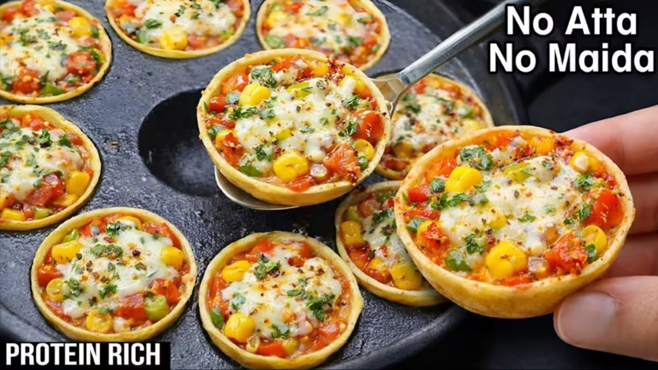 5 Minutes High Protein Pizza Bites | Healthy Kids Lunchbox Ideas | Tiffin Recipes | Breakfast Recipe