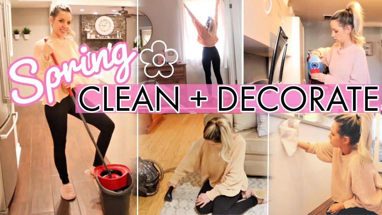 CLEAN WITH ME 2019 // SPRING CLEANING  + DECORATE MY HOUSE // CLEANING MOTIVATION