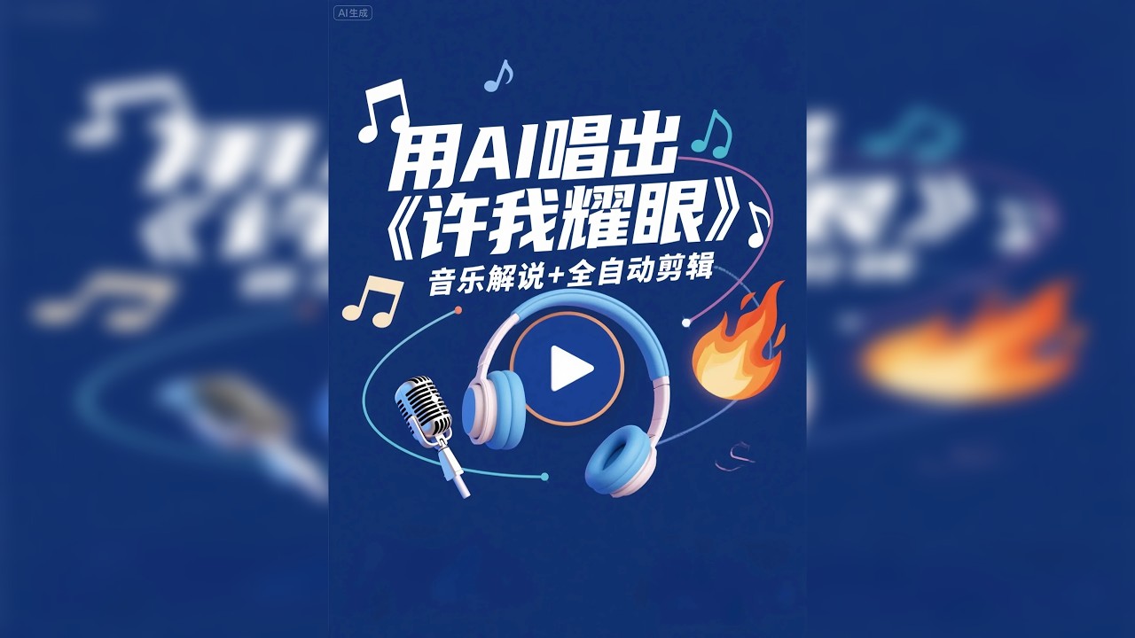 用AI创作歌曲，用音乐解说唱出《许我耀眼》的剧情，详细教程